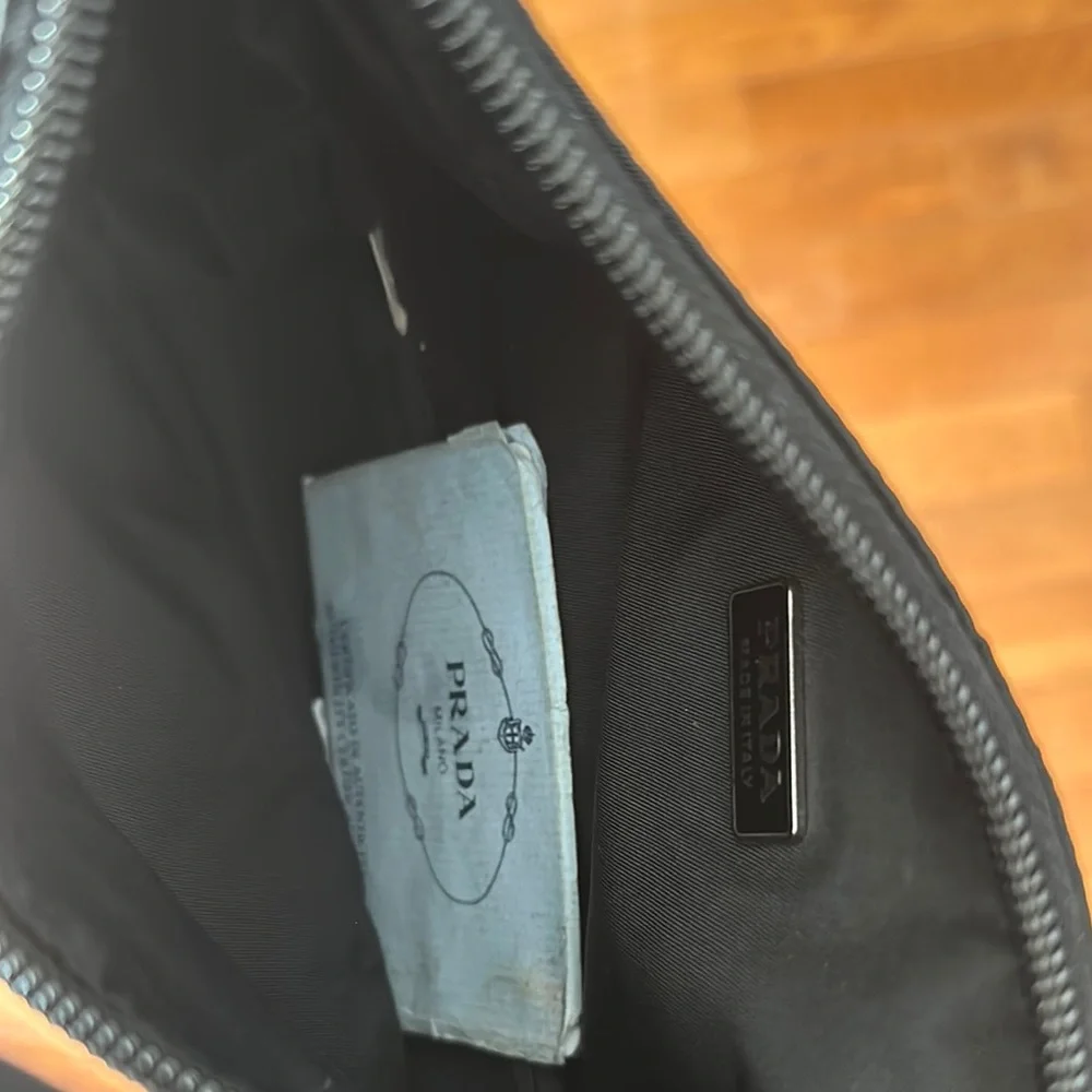 Vintage Prada Black Nylon Shoulder Bag - Picture 6 of 8